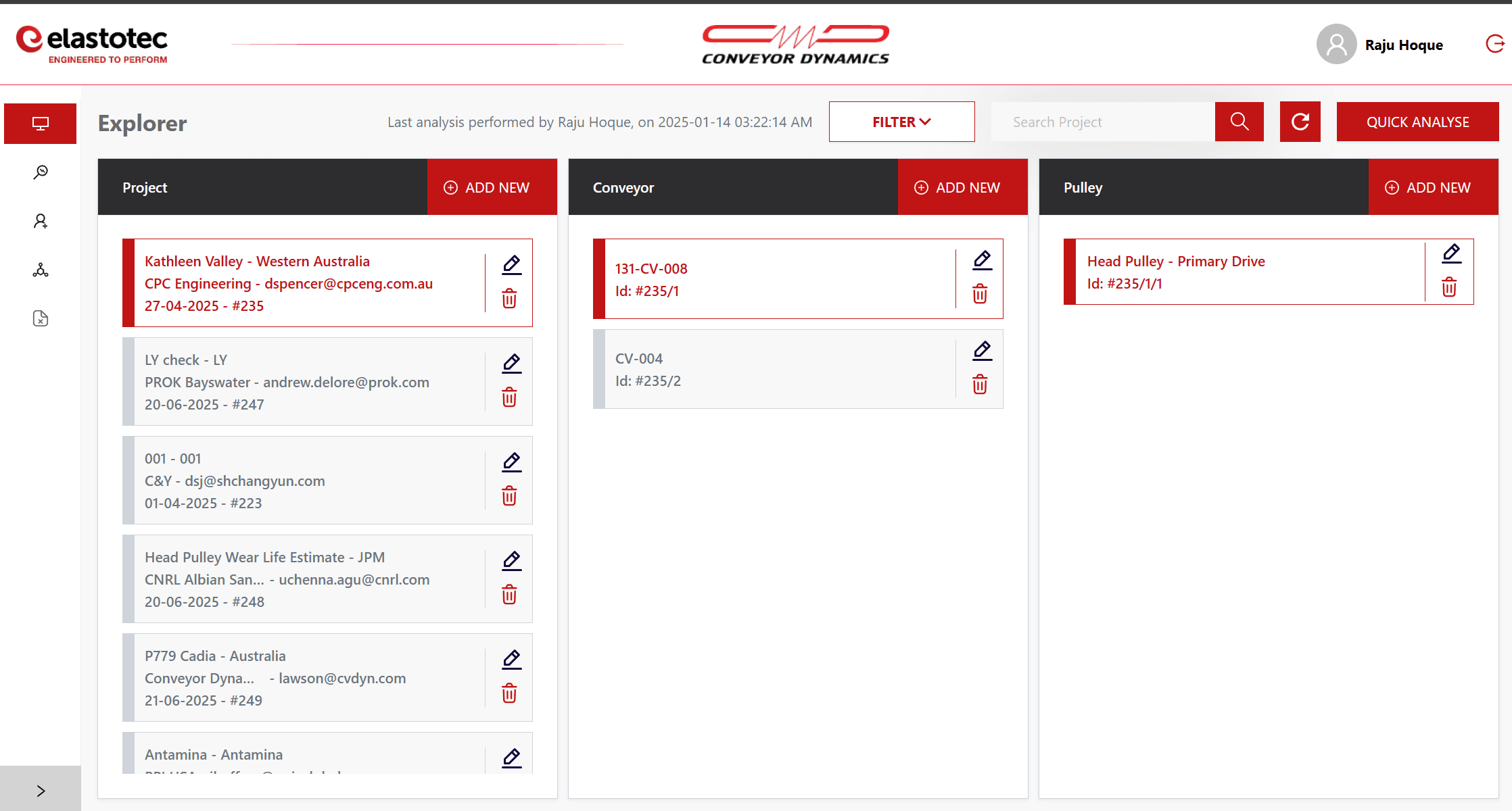Elastotec Project Management